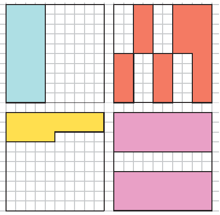 Actividad 3: Qué parte? Materiales: papel para escribir mensajes y cuadrados de papel cuadriculado de 10 x 10.