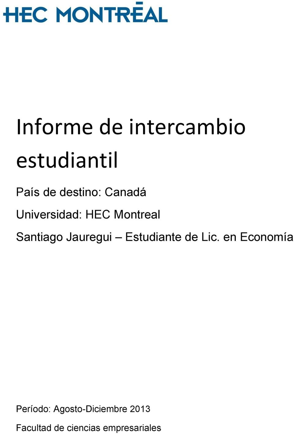 Santiago Jauregui Estudiante de Lic.