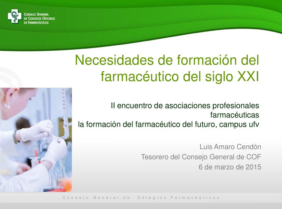 formación del farmacéutico del futuro, campus ufv Luis