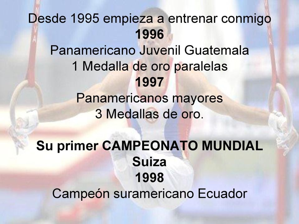 paralelas 1997 Panamericanos mayores 3 Medallas de
