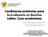 Condiciones existentes para la evaluación en América Latina. Caso ecuatoriano