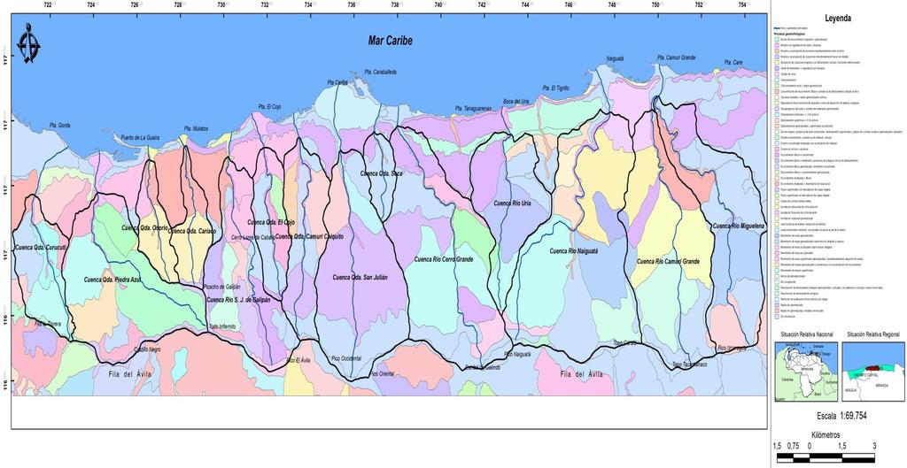 Características Geomorfológicas Generales de las Cuencas de Drenaje Procesos