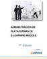 ADMINISTRACIÓN DE PLATAFORMAS DE E-LEARNING MOODLE. 1ª Edición. Organiza: