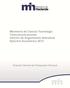 Ministerio de Ciencia Tecnología Telecomunicaciones Informe de Seguimiento Semestral Ejercicio Económico 2013